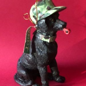 Vtg Midwest Black Dog Camo Hat/whistle Ornament